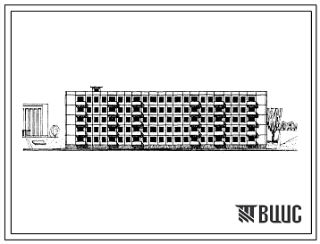 Фасады Типовой проект 1-463Д-28 Пятиэтажный четырехсекционный жилой дом с балконами на 70 квартир (однокомнатных-10, двухкомнатны-30, трехкомнатных-20, четырехкомнатных-10).