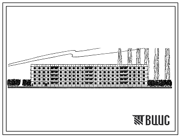 Фасады Типовой проект 111-95-7 5-этажный 6-секционный крупнопанельный жилой дом на 70 квартир для строительства в Украинской ССР. Расчетная наружная температура -22С.