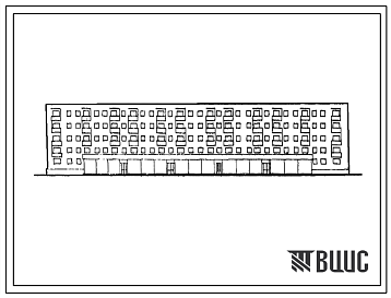 Фасады Типовой проект 1к-308В-4/68 Пятиэтажный шестисекционный жилой дом на 80 квартир с промтоварным магазином.