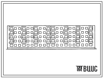 Фасады Типовой проект 1К-308В-5/68 Пятиэтажный 4-секционный жилой дом на 70 квартир для жилищных кооперативов