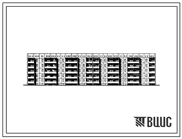 Фасады Типовой проект 111-105-52с/1 Пятиэтажный крупнопанельный шестисекционный дом на 70 квартир (однокомнатных 1Б-20, двухкомнатных 2Б-30, трехкомнатных 3Б-20). Для строительства в 3 климатическом районе Киргизской ССР сейсмичностью 9 баллов