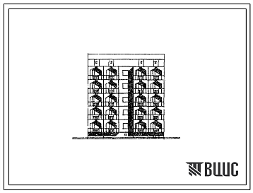 Фасады Типовой проект 169-04с.84 Блок-секция 5-этажная 10-квартирная 3Б-4Б рядовая с торцевыми окончаниями. Для строительства в 3 климатическом районе Киргизской ССР сейсмичностью 8 баллов.