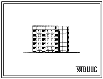 Фасады Типовой проект 112-058.13.88 Пятиэтажная блок-секция угловая (торцевая) правая на 20 квартир. Для Коми АССР