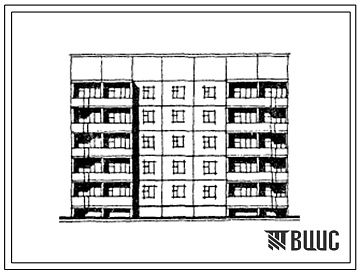 Фасады Типовой проект 121-0147.13.87 Блок-секция 5-этажная 20-квартирная рядовая с торцовыми окончаниями 1Б-2Б-3Б-3Б (для строительства в Костромской области)