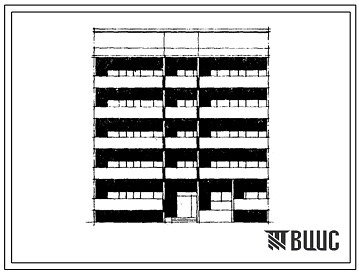Фасады Типовой проект 104-041/1 Пятиэтажная блок-секция рядовая с торцевыми окончаниями на 10 квартир (трехкомнатных 3Б-6, четырехкомнатных 4Б-4). Для строительства во 2Б и 2В климатических подрайонах Латвийской ССР