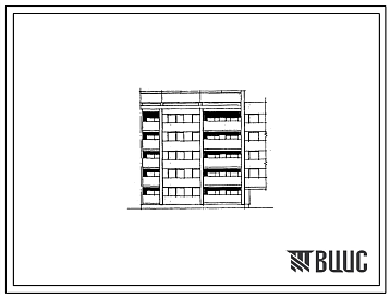 Фасады Типовой проект 103-039.85 Пятиэтажная блок-секция рядовая с левым торцевым окончанием на 15 квартир
