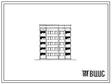 Фасады Типовой проект 103-041.85 Пятиэтажная блок-секция рядовая с правым торцевым окончанием (под углом 200) на 15 квартир