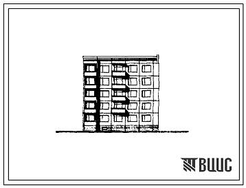 Фасады Типовой проект 160-02с/1 Пятиэтажная блок-секция торцевая правая на 15 квартир (однокомнатных 1А-5, двухкомнатных 2Б-5, трехкомнатных 3Б-5). Для строительства в 3Б климатическом подрайоне Дагестанской АССР