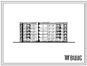 Фасады Типовой проект 160-08с/1 Пятиэтажная блок-секция рядовая поворотная под углом 300 на 30 квартир (однокомнатных 1А-10, двухкомнатных 2Б-10, трехкомнатных 3Б-10). Для строительства в 3Б климатическом подрайоне Дагестанской АССР