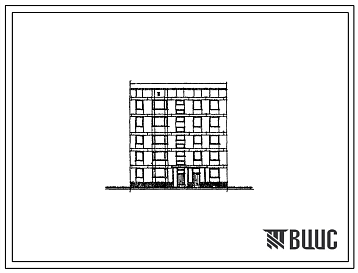 Фасады Типовой проект 123-05с Пятиэтажная блок-секция рядовая левая на 15 квартир со стенами из крупных керамзитобетонных блоков. Для строительства в г.Магадане и других районах северной строительно-климатической зоны с сейсмичностью 7 баллов.