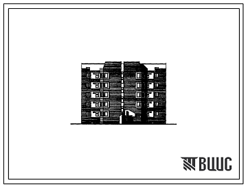 Фасады Типовой проект 68-07 Пятиэтажная блок-секция торцевая правая на 20 квартир (однокомнатных 1Б-1, двухкомнатных 2Б-9, трехкомнатных 3А-1, 3Б-9). Для строительства в 1А, 1Б, 1Г, 1Д климатических подрайонах