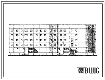 Фасады Типовой проект 122-038см.83 Пятиэтажные жилые блоки меридиональной ориентации.