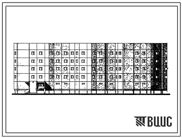 Фасады Типовой проект 122-039см.83 Пятиэтажные жилые блоки широтной ориентации.