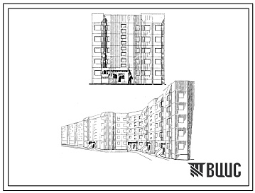Фасады Типовой проект 122-043см.83 Пятиэтажные жилые блоки широтной ориентации.