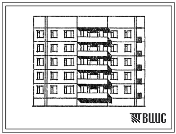 Фасады Типовой проект 185-05.13.86 Блок-секция 5-этажная 20-квартирная угловая 2-2-3-4. Для строительства в г.Северодвинске.