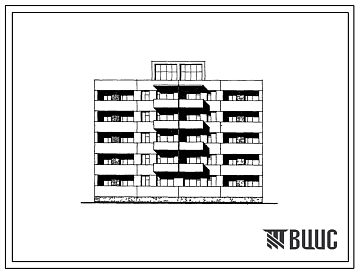 Фасады Типовой проект 72-09с Пятиэтажная блок-секция рядовая левая на 19 квартир (однокомнатных 1А-5; двухкомнатных 2А-4; четырехкомнатных 4Б-4; пятикомнатных 5Б-6). Для строительства в 1А климатическом подрайоне Тувинской АССР сейсмичностью 7 и 8 баллонов