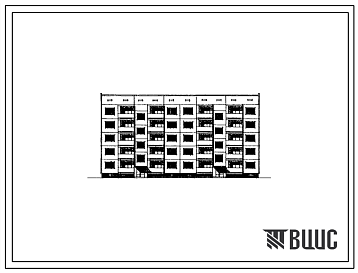 Фасады Типовой проект 1-464МС-7А Пятиэтажный двухсекционный крупнопанельный жилой дом на 80 квартир (однокомнатных 1Б-10, двухкомнатных 2Б-10, трехкомнатных 3А-10)
