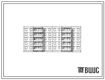 Фасады Типовой проект 82-07 Пятиэтажная блок-секция торцовая левая на 30 квартир (однокомнатных Б-5; двухкомнатных 2А-5, 2Б-5; трехкомнатных 3А-10, 3Б-5). Для строительства во 2В климатическом подрайоне