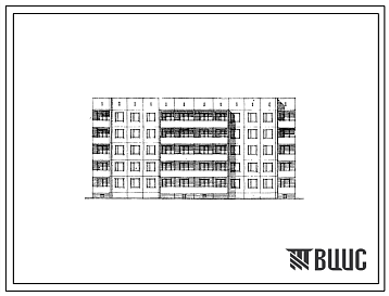 Фасады Типовой проект 91-020 Пятиэтажная блок-секция рядовая, с торцевым окончанием на 30 квартир (однокомнатных 1Б-10, двухкомнатных 2Б-10, четырехкомнатных 4Б-10), для строительства во 2Б, 2В, 2Г климатических подрайонах, в 3 климатическом районе