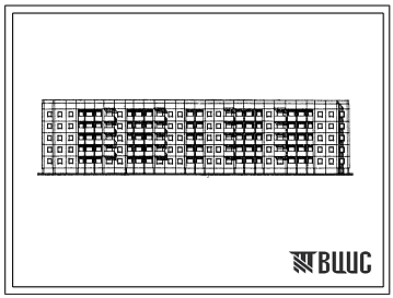 Фасады Типовой проект 111-94-1/73 Пятиэтажный шестисекционный крупнопанельный жилой дом на 80 квартир (однокомнатных 1Б-10, двухкомнатных 2Б-40, трехкомнатных 3Б-20, четырехкомнатных 4Б-40) с шагом поперечных стен 2,7 и 3,3 м, для строительства во 2 и 3 климатич