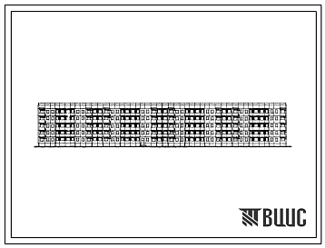 Фасады Типовой проект 111-94-3/73 Пятиэтажный восьмисекционный крупнопанельный жилой дом на 120 квартир (однокомнатных 1Б-11, двухкомнатных 2Б-39, трехкомнатных 3А-40, трехкомнатных 3Б-30) с шагом поперечных стен 2,7 и 3,3 м, для строительства во 2 и 3 климатиче