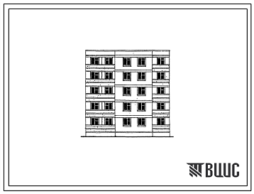 Фасады Типовой проект 102-036 Пятиэтажная рядовая левая блок-секция на 15 квартир (однокомнатных 1А-5, двухкомнатных 2Б-5, трехкомнатных 3А-5). Для строительства в 3Б климатическом подрайоне Молдавской ССР