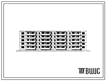 Фасады Типовой проект 111-60-9 Пятиэтажный четырехсекционный пятидесятиквартирный крупнопанельный жилой дом (однокомнатных  20, двухкомнатных  20, трехкомнатных  10).