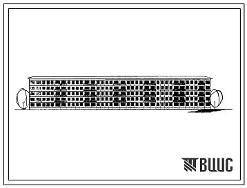 Фасады Типовой проект 1-464Д-96 Пятиэтажный жилой дом на 120 квартир со стенами из панелей для кооперативного строительства (однокомнатных  40, двухкомнатных  60, трехкомнатных  20). Для строительства в районах с расчетной наружной температурой  40?С.