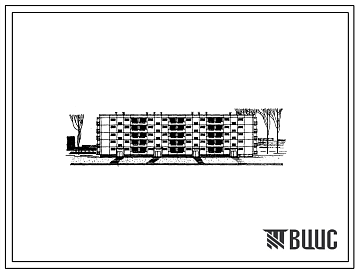 Фасады Типовой проект 1-464ДС-17 Пятиэтажный четырехсекционный крупнопанельный жилой дом на 60 квартир (однокомнатных  10, двухкомнатных  40, трехкомнатных  10).
