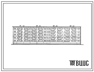 Фасады Типовой проект 1-467А-15  Пятиэтажный четырехсекционный крупнопанельный жилой дом на 60 квартир широтной ориентации.