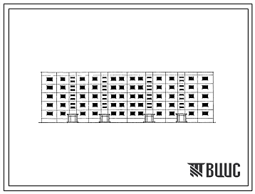 Фасады Типовой проект 111-60-1 5-этажный 4-секционный 50-квартирный крупнопанельный жилой дом
