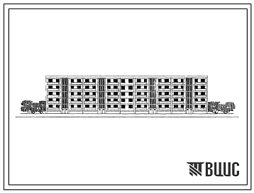 Фасады Типовой проект 115-102-2с 5-этажный 4-секционный жилой дом на 60 (однокомнатных-10, двухкомнатных-20, трехкомнатных-30) квартир с применением секций для строительства в Молдавской ССР, в районах с сейсмичностью 8 баллов.