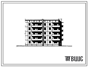 Фасады Типовой проект 97-041  Пятиэтажная блок-секция угловая правая на 20 квартир (двухкомнатных 2Б-11; трехкомнатных 3Б-4; четырехкомнатных 4Б-5).