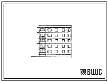 Фасады Типовой проект 84-013/1 Пятиэтажный блок-секция угловая левая на 20 квартир (однокомнатных 1Б-5; двухкомнатных 2Б-7; трехкомнатных 3А-8).