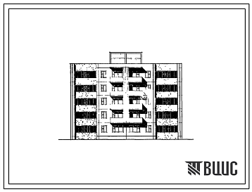 Фасады Типовой проект 72-010с/1 Пятиэтажная блок-секция рядовая правая на 19 квартир (однокомнатных 1А-5, двухкомнатных 2А-4, четырехкомнатных 5Б-6). Для строительства в 1А климатическом подрайоне Тувинской АССР сейсмичностью 7 и 8 баллов