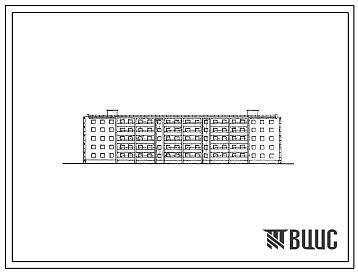 Фасады Типовой проект 114-132-1с/1 Пятиэтажный четырехсекционный жилой дом на 50 квартир (однокомнатных 1Б-10, двухкомнатных 2Б-10, трехкомнатных 3Б-20, четырехкомнатных 4Б-10). Для строительства в 3 климатическом районе сейсмичностью 7 баллов