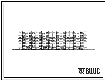 Фасады Типовой проект 111-121-61/1 Пятиэтажный четырехсекционный крупнопанельный дом на 60 квартир (однокомнатных 1Б-10, двухкомнатных 2Б-40, трехкомнатных 3Б-10). Для строительства во 2 климатическом районе Эстонской ССР