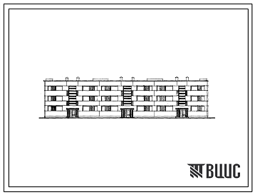 Фасады Типовой проект 1-467А-26 Трехэтажный 18-квартирный (двухкомнатных-9, трехкомнатных-9) трехсекционный крупнопанельный жилой дом. Для сельского строительства во 2 строительно-климатической зоне.
