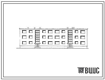Фасады Типовой проект 114-22-34/67  Трехэтажный двухсекционный дом на 18 квартир (однокомнатных  3, двухкомнатных  12, трехкомнатных -3).