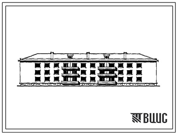 Фасады Типовой проект 114-24-45 Трехэтажный трехсекционный дом на 24 квартиры для строительства в Северных и Центральных районах УССР