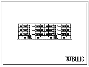 Фасады Типовой проект 113-23-76.85 3-этажный 2-секционный жилой дом на 18 квартир. Для строительства во 2Б и 2В климатических подрайонах Эстонской ССР.