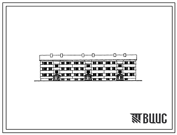 Фасады Типовой проект 113-23-86.13.86 Трехэтажный трехсекционный жилой дом на 24 квартиры. Для строительства в Эстонской ССР