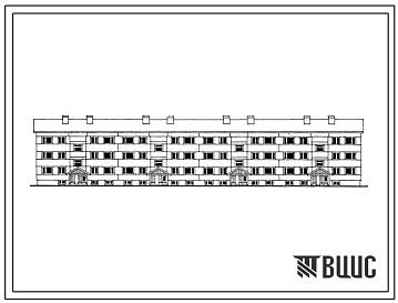 Фасады Типовой проект 113-23-67.13.86 Трехэтажный четырехсекционный жилой дом на 30 квартир (для строительства в Эстонской ССР)