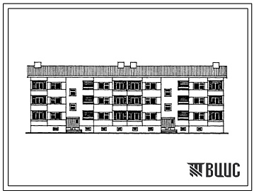 Фасады Типовой проект 113-23-76.13.86 Трехэтажный двухсекционный жилой дом на 18 квартир (для строительства в Эстонской ССР)