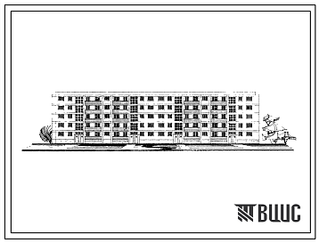 Фасады 115-102-3с/1 Пятиэтажный четырехсекционный жилой дом на 60 квартир (однокомнатных 1Б-10, двухкомнатных 2Б-20, трехкомнатных 3Б-30, четырехкомнатных 4Б-10) со стенами из блоков пильных известняков. Для строительства в районах сейсмичностью 7 баллов в 3Б кл