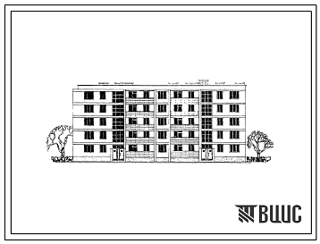 Фасады 102-09с/1 Пятиэтажная блок-секция двойная на 30 квартир (однокомнатных 1А-5, двухкомнатных 2Б-15, трехкомнатных 3Б-5, четырехкомнатных 4Б-5) со стенами из блоков пильных известняков. Для строительства в районах сейсмичностью 7 баллов в 3Б климатическом по