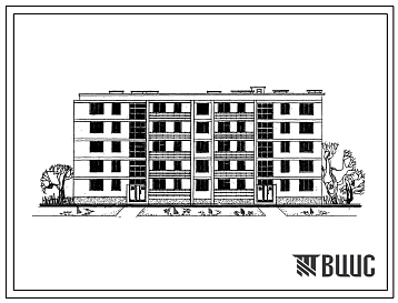 Фасады Типовой проект 102-010с/1 Пятиэтажная блок-секция двойная на 10 квартир (однокомнатных 1А-5, двухкомнатных 2Б-15, трехкомнатных 3Б-5, четырехкомнатных 4Б-5) со стенами из блоков пильных известняков. Для строительства в районах сейсмичностью 8 баллов 