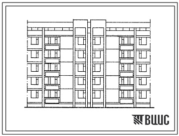 Фасады Типовой проект 102-044с.13.88 Пятиэтажная блок-секция рядовая на 20 квартир. Для Молдавской ССР