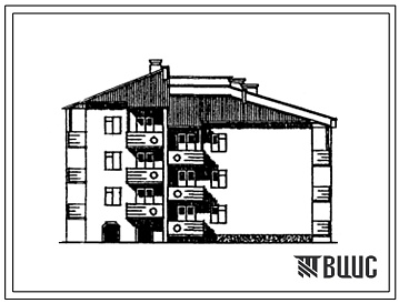 Фасады Типовой проект 145-63-67с.13.87 Блок-дом 3-этажный 11-квартирный (для Азербайджанской ССР)