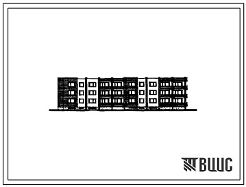 Фасады Типовой проект 114-212-4 Трехэтажный двухсекционный дом на 18 квартир (двухкомнатных 2Б-6, трехкомнатных 3Б-9, четырехкомнатных 4Б-3). Для строительства во 2Б и 2В климатических подрайонах Литовской ССР